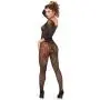 Worldgirl Black 3/4 Sleeve Lace Bodystocking