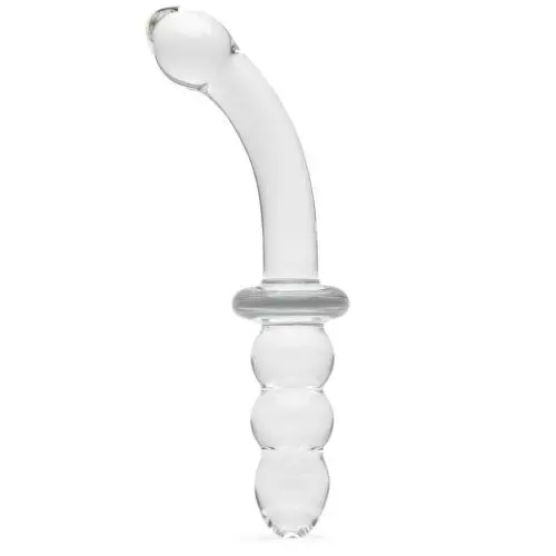 Worldgirl Ribbed G-Spot Sensual Glass Dildo