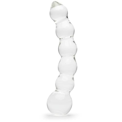 Worldgirl Beaded Sensual Glass Dildo 8 Inch