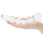 Worldgirl Beaded Sensual Glass Dildo 8 Inch