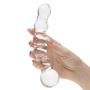 Worldgirl Beaded Sensual Glass Dildo 8 Inch