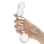 Worldgirl Beaded Sensual Glass Dildo 8 Inch