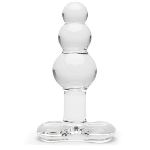 Icicles No 47 Beaded Glass Butt Plug with T-Bar Base