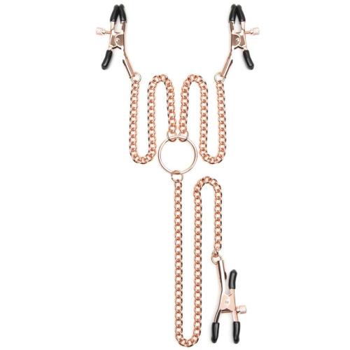 Entice Triple Nipple and Clit Clamps with Chain
