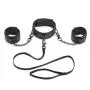 Bondage Boutique Faux Leather Collar and Cuff Set Bondage Boutique Faux Leather Collar and Cuff Set
