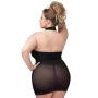 Worldgirl Plus Size Black Halterneck Mini Dress