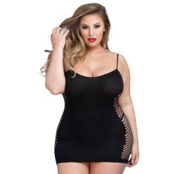 Worldgirl Plus Size Hourglass Black Mini Dress