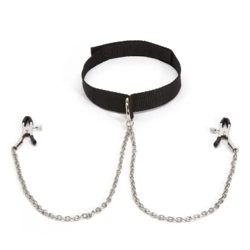 Worldgirl Collar with Nipple Clamps