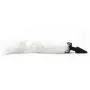 Frisky Faux Fur Fox Tail Vibrating Silicone Butt Plug 4 Inch