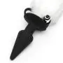 Frisky Faux Fur Fox Tail Vibrating Silicone Butt Plug 4 Inch
