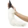 Frisky Faux Fur Fox Tail Vibrating Silicone Butt Plug 4 Inch