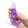 Jelly Rancher Rippled Pleasure Butt Plug with T-Bar 4 Inch