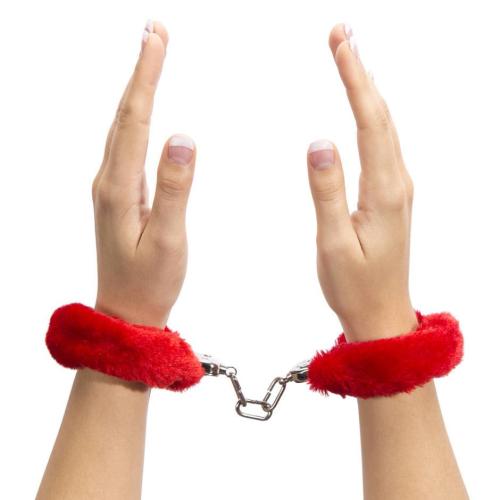 Worldgirl Red Furry Handcuffs Worldgirl Red Furry Handcuffs