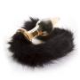 Glass Butt Plug with Faux Fur Tail Glass Butt Plug with Faux Fur Tail