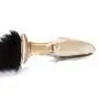 Glass Butt Plug with Faux Fur Tail