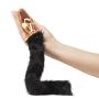 Glass Butt Plug with Faux Fur Tail Glass Butt Plug with Faux Fur Tail