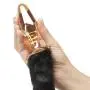 Glass Butt Plug with Faux Fur Tail