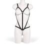 Fetish Open Breast Body Harness with Straps and Chains