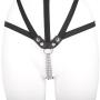 Fetish Open Breast Body Harness with Straps and Chains