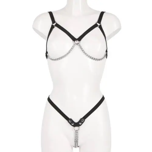 Fetish Chain Bikini with Elasticated Straps Fetish Chain Bikini with Elasticated Straps