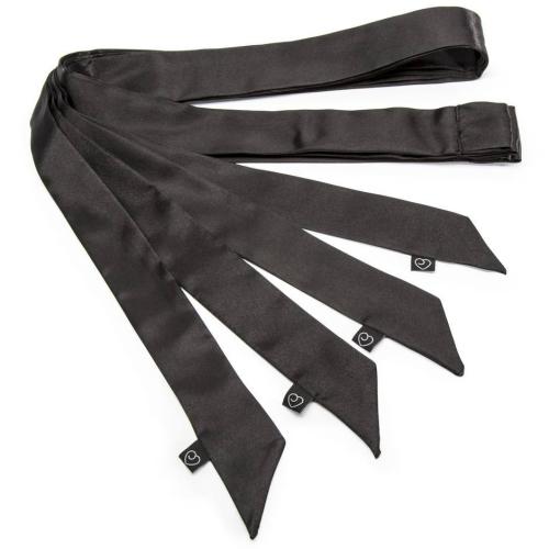 Worldgirl Silky Black Bondage Restraints (4 Pack)