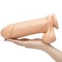 Si Novelties Extra Thick Suction Cup Dildo with Balls 8 Inch