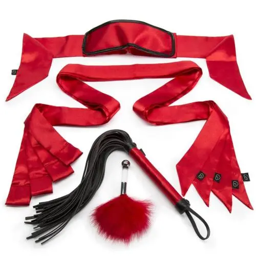 Worldgirl Luxury Red Bondage Kit (7 Piece)