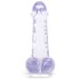 Ice Gem Realistic Suction Cup Dildo with Balls 6 Inch