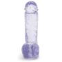 Ice Gem Realistic Suction Cup Dildo with Balls 7 Inch