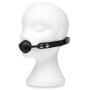 Bondage Boutique Black Faux Leather Medium Silicone Ball Gag