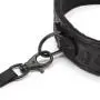 Bondage Boutique Black Rose Faux Fur Lined Collar and Lead Set Bondage Boutique Black Rose Faux Fur Lined Collar and Lead Set