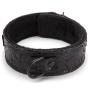 Bondage Boutique Black Rose Faux Fur Lined Collar and Lead Set