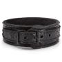 Bondage Boutique Black Rose Faux Fur Lined Collar and Lead Set