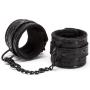 Bondage Boutique Black Rose Faux Fur Lined Wrist Cuffs