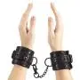 Bondage Boutique Black Rose Faux Fur Lined Wrist Cuffs Bondage Boutique Black Rose Faux Fur Lined Wrist Cuffs