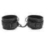 Bondage Boutique Black Rose Faux Fur Lined Ankle Cuffs