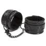 Bondage Boutique Black Rose Faux Fur Lined Ankle Cuffs