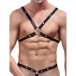 Male Power Shoulder Harness with C-Ring Waist Band