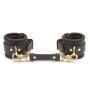 Coco de Mer Brown Leather Wrist Cuffs S/M Coco de Mer Brown Leather Wrist Cuffs S/M