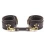 Coco de Mer Brown Leather Ankle Cuffs