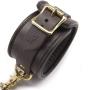 Coco de Mer Brown Leather Ankle Cuffs