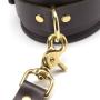 Coco de Mer Brown Leather Ankle Cuffs