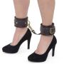 Coco de Mer Brown Leather Ankle Cuffs