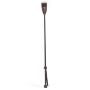 Coco de Mer Brown Leather Riding Crop