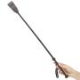 Coco de Mer Brown Leather Riding Crop