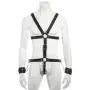 DOMINIX Deluxe Leather Body Harness with Cock Ring and Wrist Cuffs