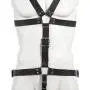 DOMINIX Deluxe Leather Body Harness with Cock Ring and Wrist Cuffs