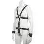 DOMINIX Deluxe Leather Body Harness with Cock Ring and Wrist Cuffs