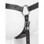 DOMINIX Deluxe Leather Anal Plug Harness with Cock Ring