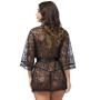 Worldgirl Flaunt Me Black Lace Robe